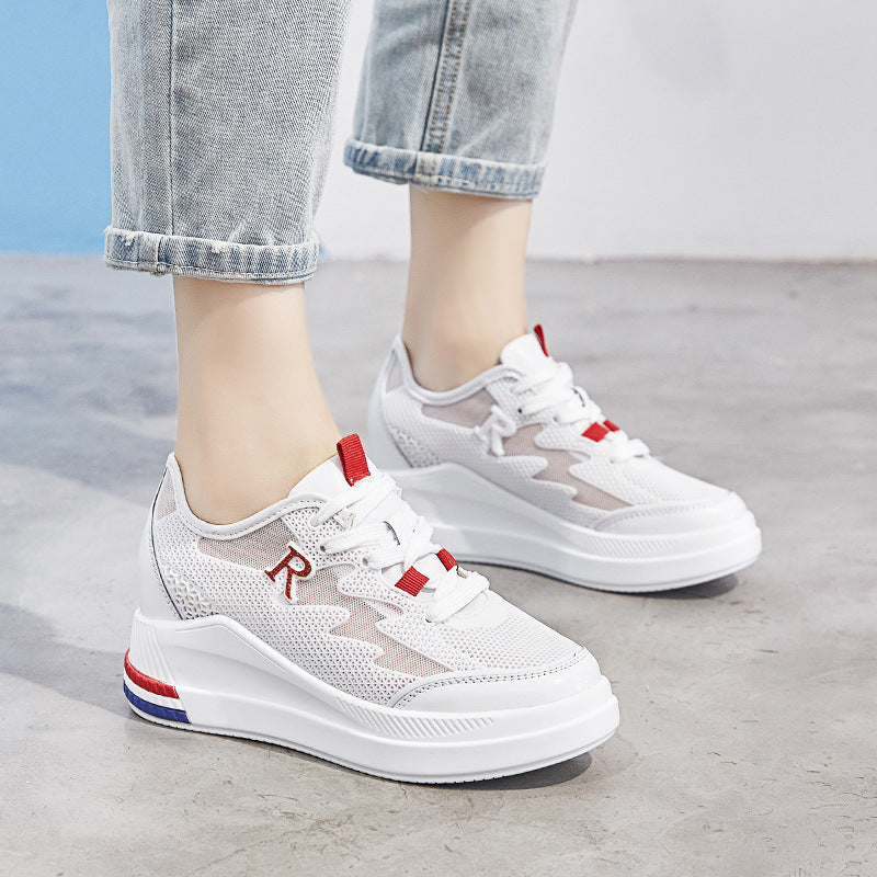 Women's Mesh Surface Breathable White For Invisible Sneakers