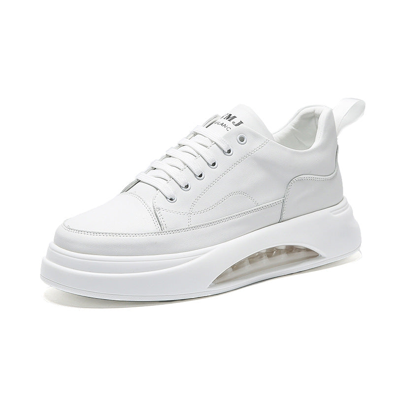 Men's Boys Niche Trendy Air Cushion White Sneakers