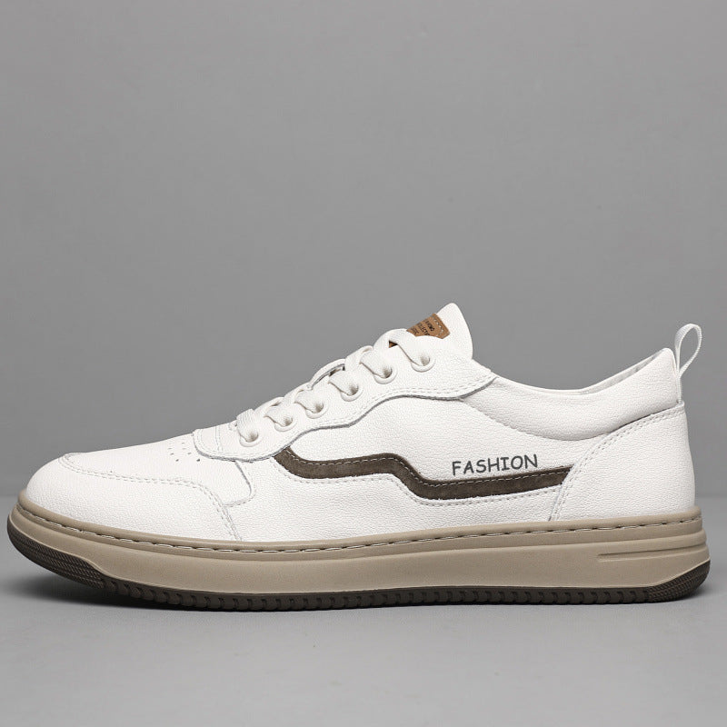 Attractive Men's Simple White Sports Fashionable Men's Board Shoes
