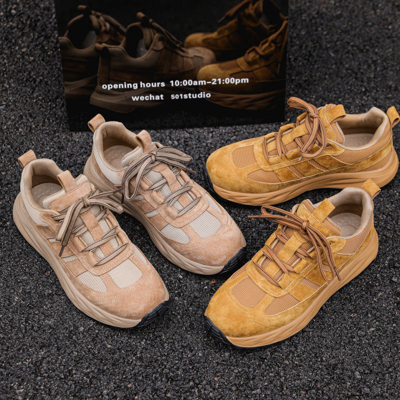 Men's Summer Versatile Platform Breathable Lightweight Hiking Sneakers