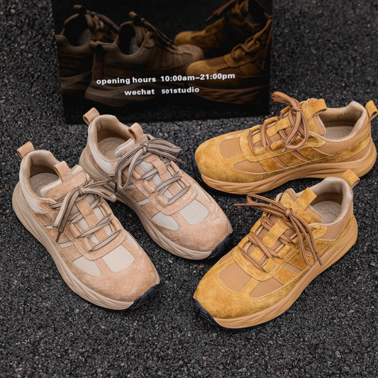 Men's Summer Versatile Platform Breathable Lightweight Hiking Sneakers