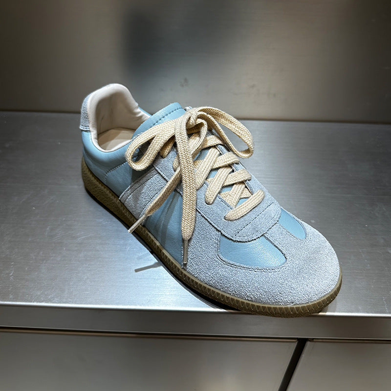 Women's Elk High Version Retro Genuine German Training Round Sneakers