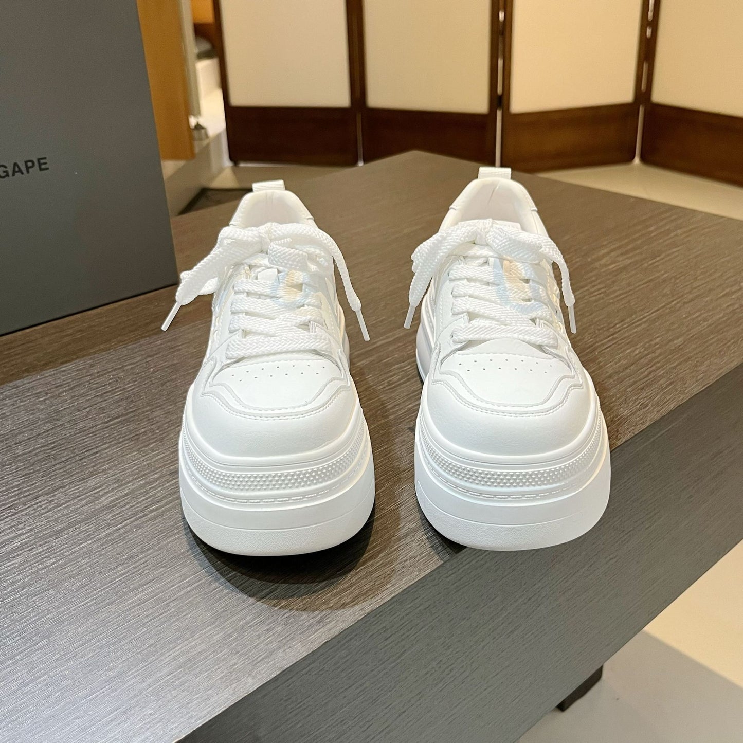Women's Small Raise The Bottom Platform For White Women's Casual Shoes