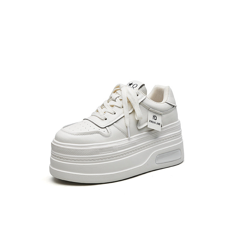 Women's Spring Small Raise The Bottom White Casual Shoes