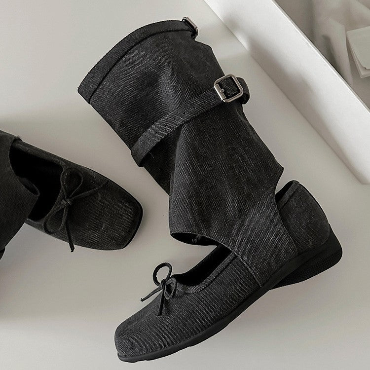 Women's Version Niche Fashionable Summer Bow Hollow Boots