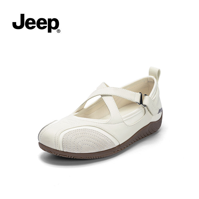 Women's Vintage Mary Jane Cross Strap Shallow Sneakers