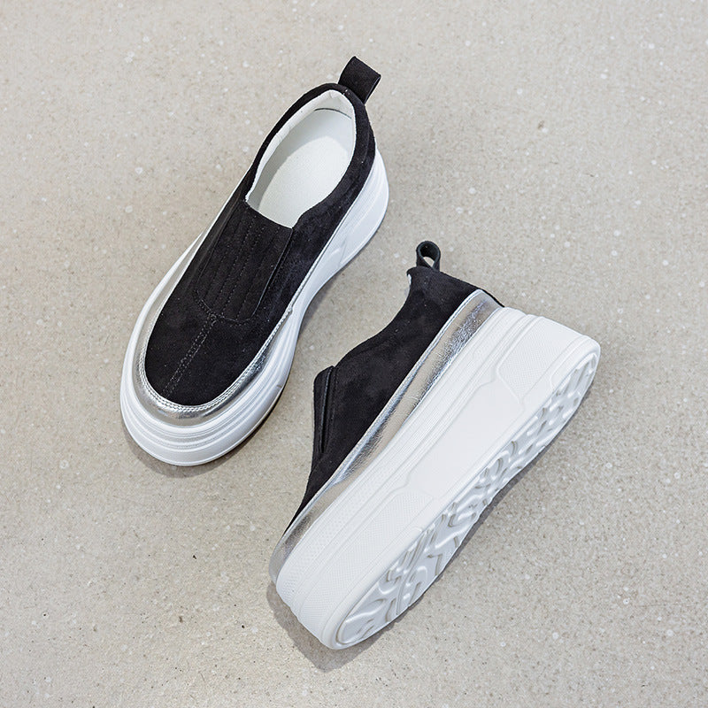 Women's Slip-on Summer Solid Color Height Increasing Sneakers