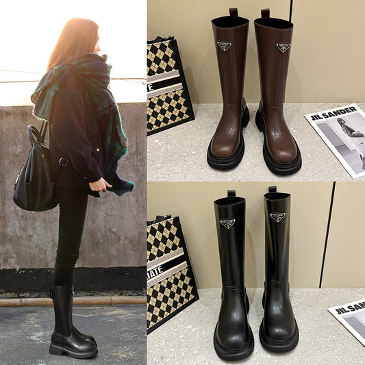 Women's British Style Height Increasing Sleeve Chelsea Boots