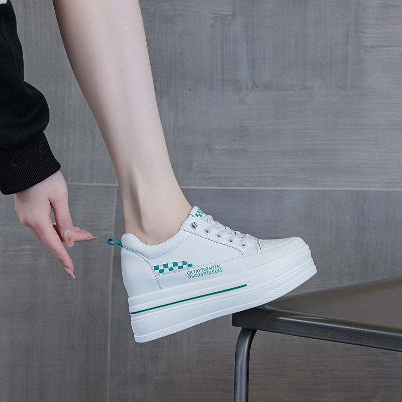 Women's Fashion Lace Up Printed Raise The Bottom Women's Casual Shoes