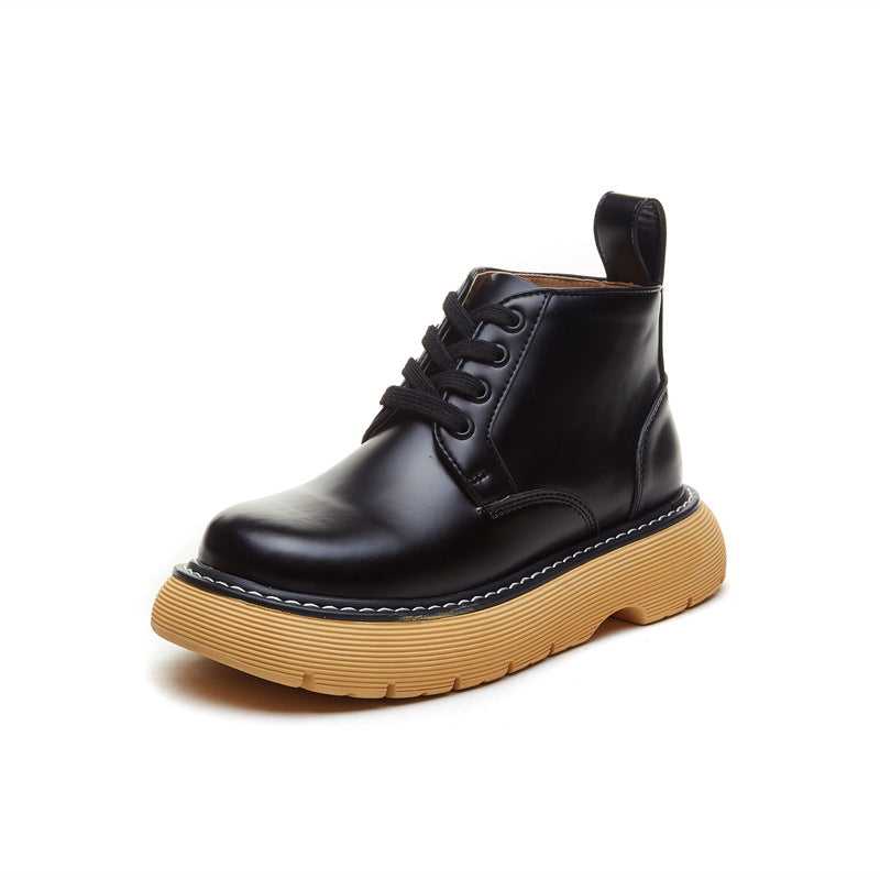 Women's Big Toe Small British Style Thick Boots