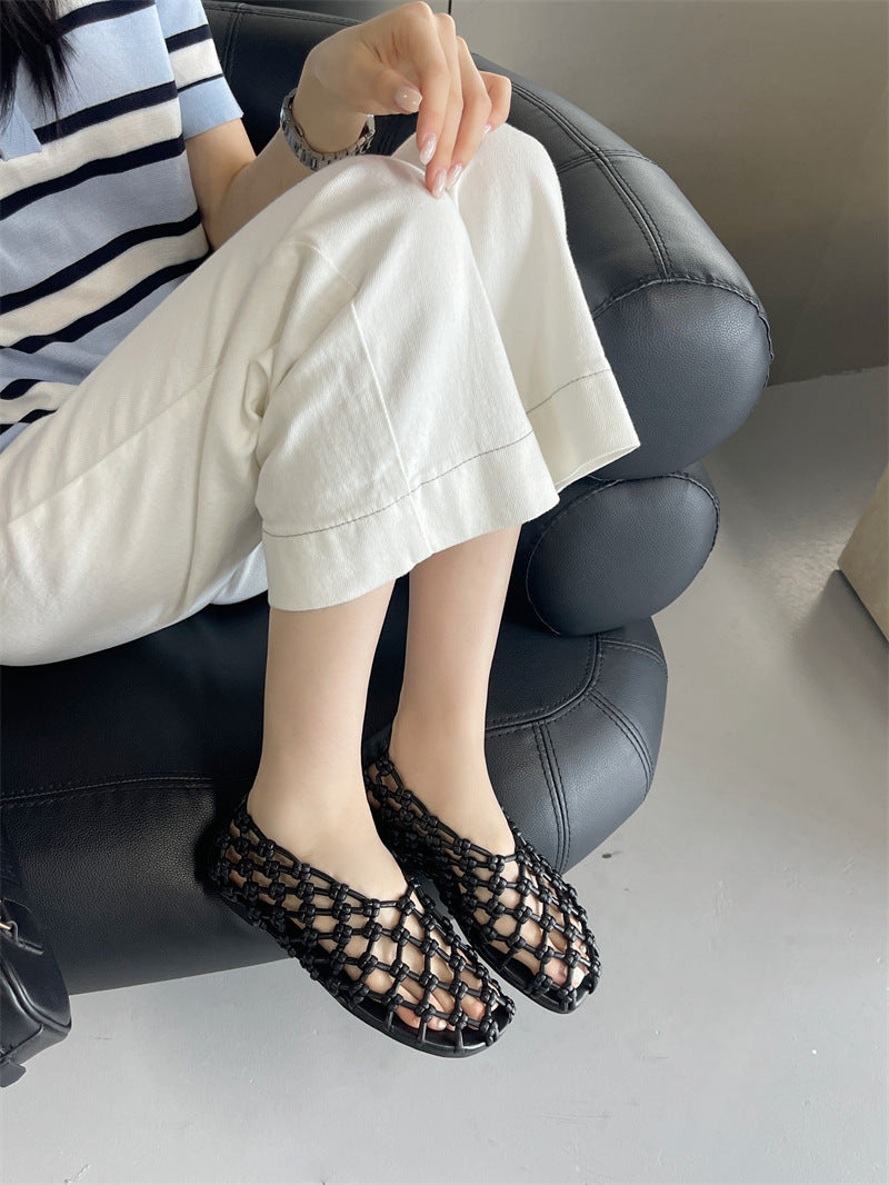 Women's Summer Low-cut Pumps Weaving Hollow Excluding Women's Shoes
