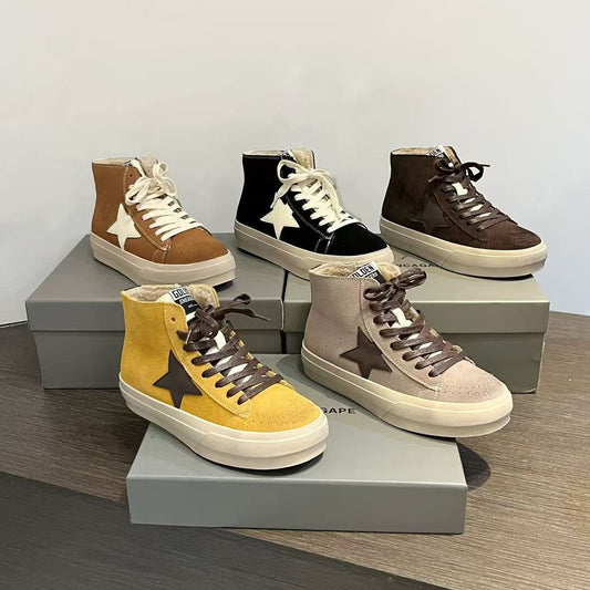 Women's With Fleece Lining Star Little Dirty Fashion Sneakers