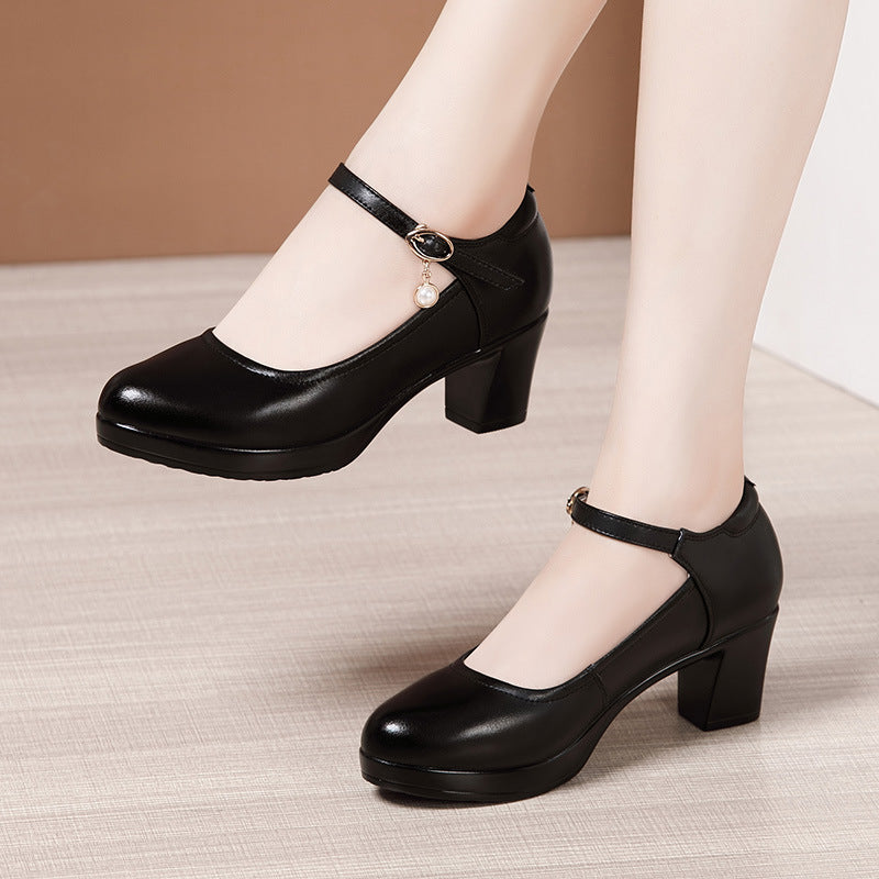 Women's Catwalk Show Chunky Soft Platform Round Women's Fashion Shoes