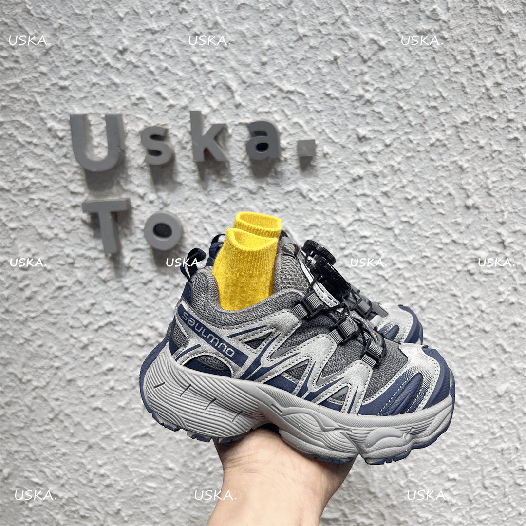 Children's Spring Breathable Fashion Trendy Rotating Buckle Lightweight Soft Bottom Sneakers