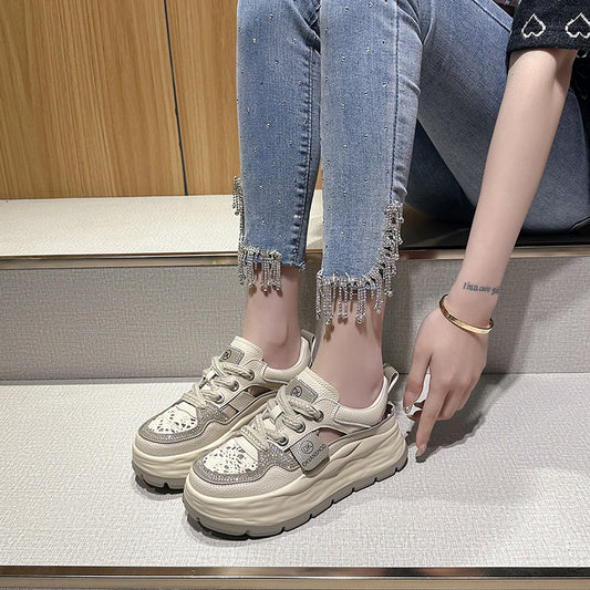 Women's Hollow Out Dad Fashion Summer Korean Sneakers