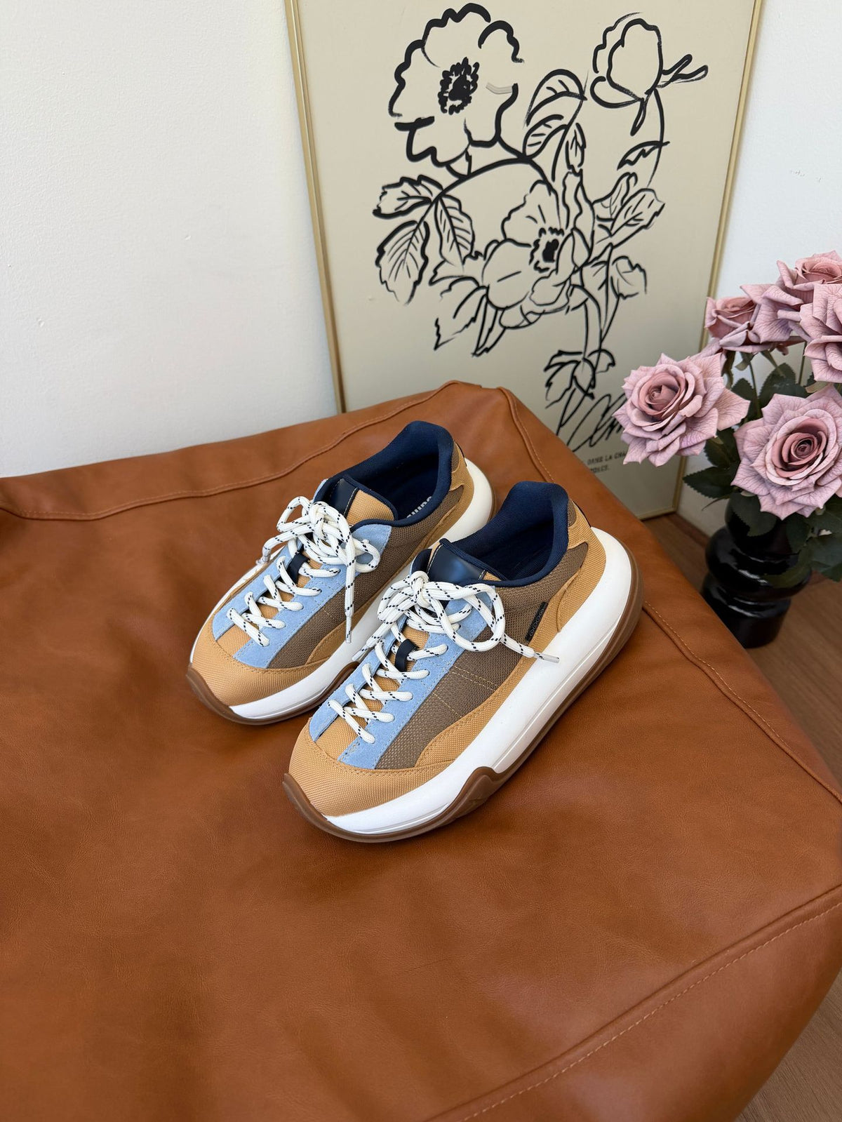 Women's Color Matching Design Sense Small Dad Spring Height Women's Casual Shoes