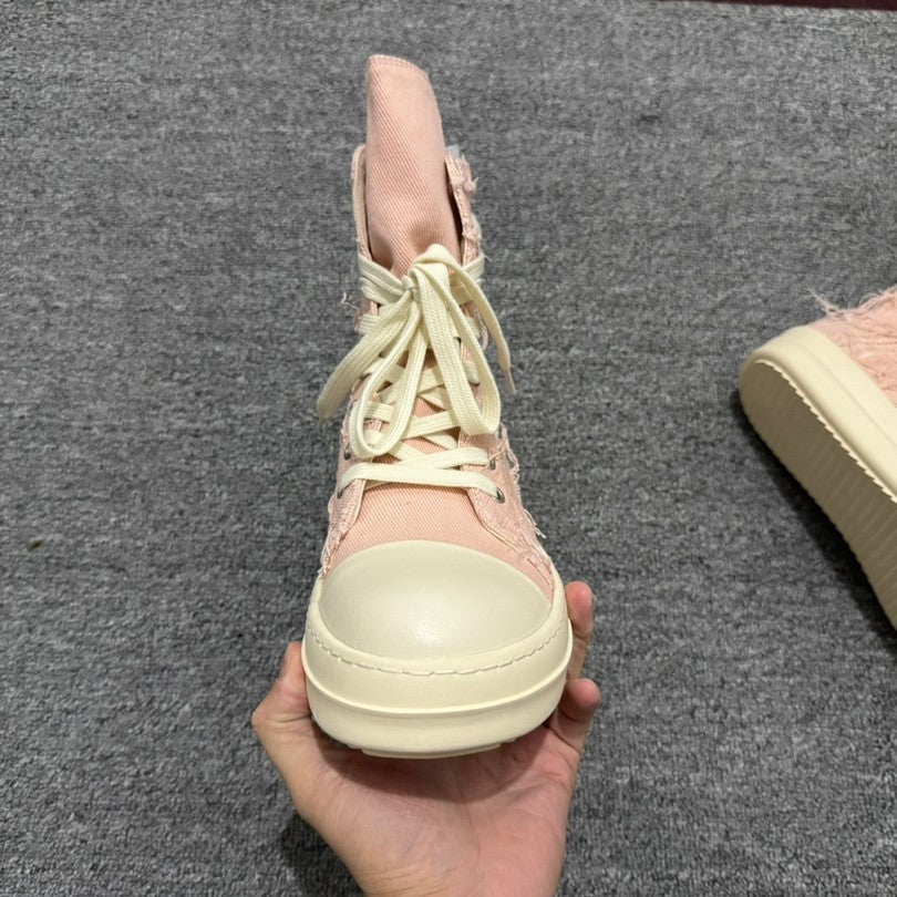 Women's & Men's Goods Pink Tassel Thick Sole Increased Damage Wind Stylish Couple Men's Canvas Shoes