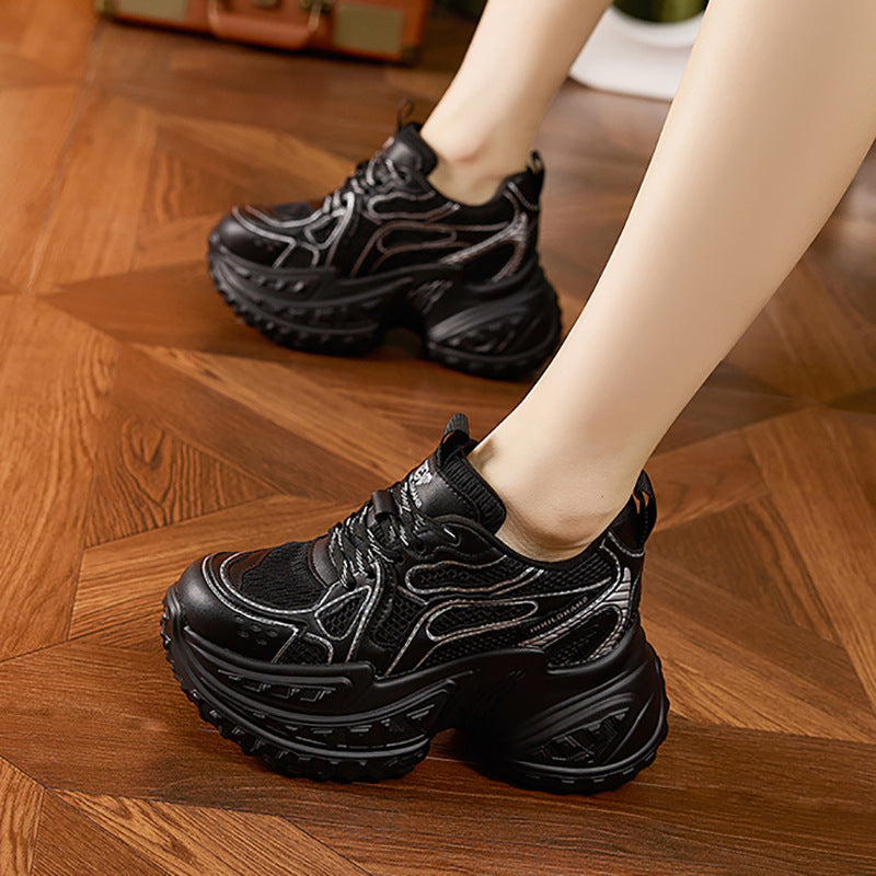Women's & Men's Graceful Dad Platform Small Hidden Men's Shoes