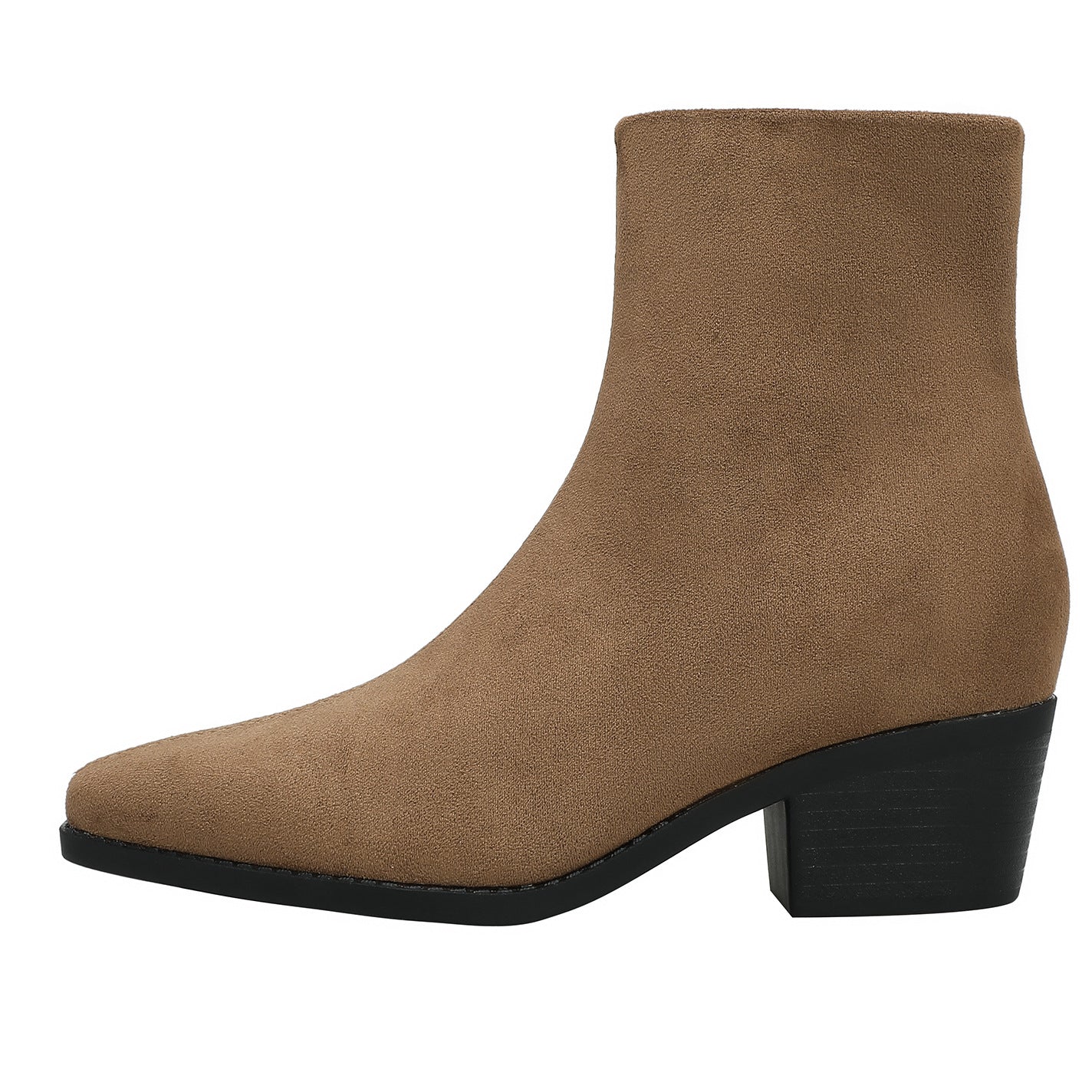 Women's Cowhide Version Height Increasing Insole High Small Chunky Martin French Women's Leather Boots