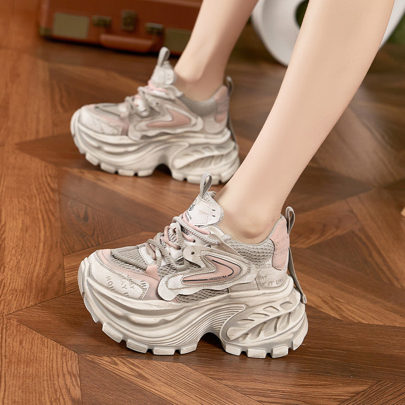 Women's Platform Dad Spring Height Increasing Insole Women's Sports Shoes