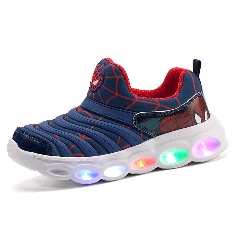 Children's Caterpillar Boys Luminous Light Mesh Breathable Kid's Sneakers