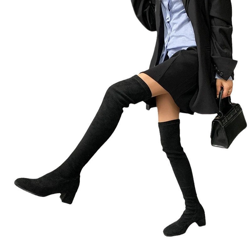 Women's Over The Knee Long Female Knight Martin Women's Leather Boots