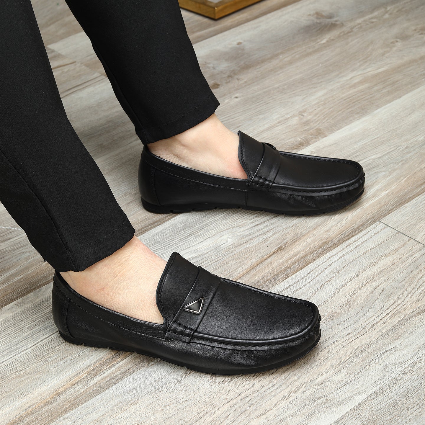 Men's Soft Breathable Single Layer Cowhide Slip-on Comfortable Great Loafers/doug Shoes