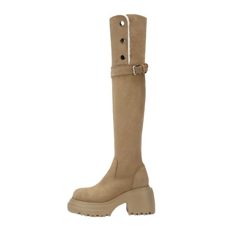 Women's Winter For Thick Wool Warm Outer Wear Snow Boots