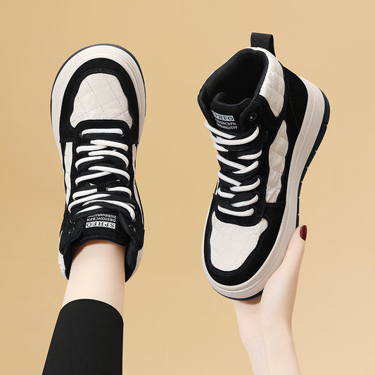 Women's Fashion Flat Platform Soft Bottom Skateboard Casual Shoes
