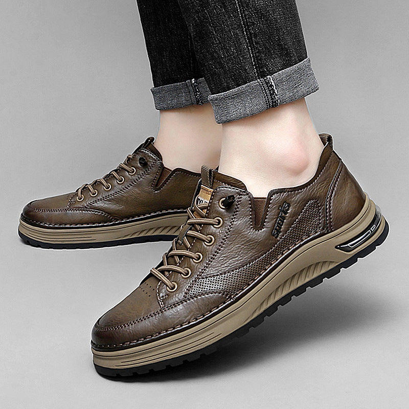 Men's Creative Korean Fashion Trendy Black Casual Shoes