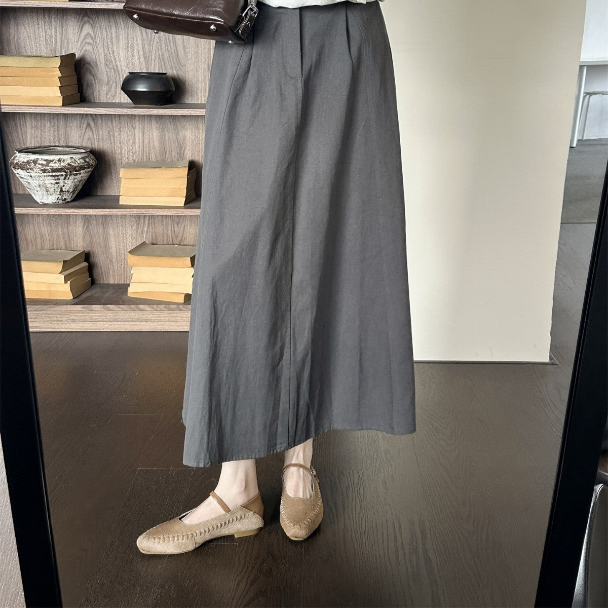 Women's Low-cut Cowhide Horsehair Mary Jane Flat Soft Bottom Buckle Commute Women's Fashion Shoes