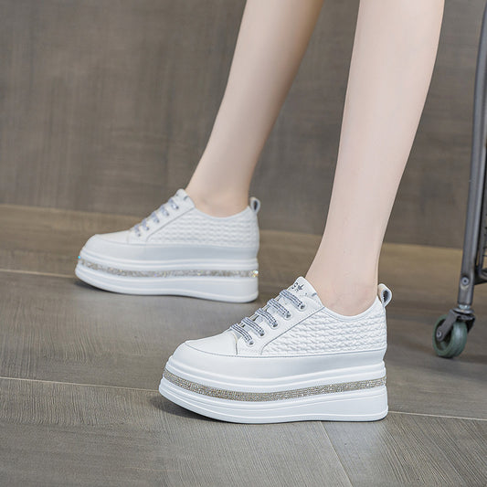 Pumps Platform Muffin Rhinestone Lazy Pump Slippers