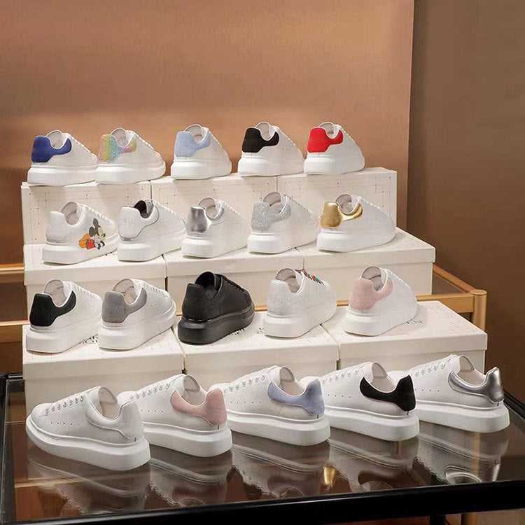 Women's & Men's White Summer Platform Height Increasing Insole Genuine Women's Casual Shoes