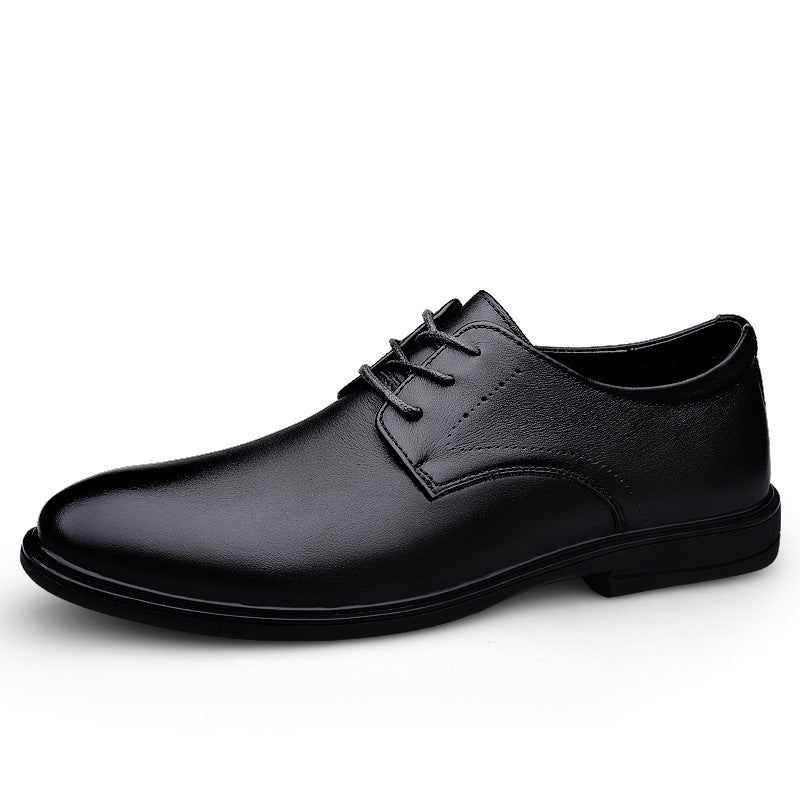 Men's First Layer Cowhide Formal Four Simple Leather Shoes