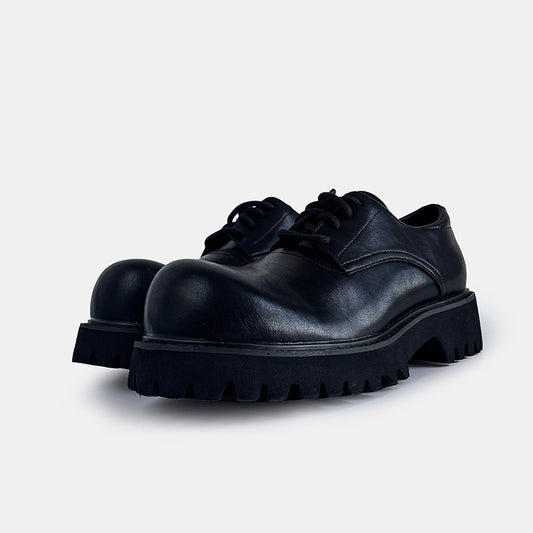 Women's & Men's Big Head Derby Thick Bottom Increased Men's Casual Leather Shoes