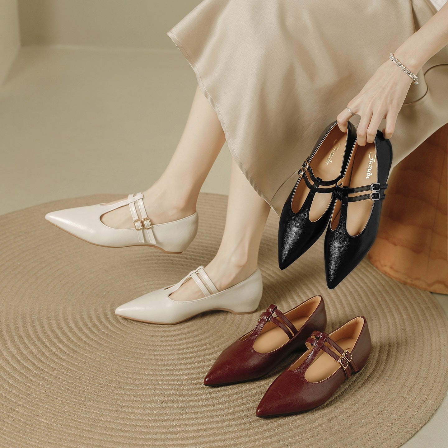Women's Style Low-cut High Height Increasing Insole Wedge Pointed Toe Temperament Women's Fashion Shoes