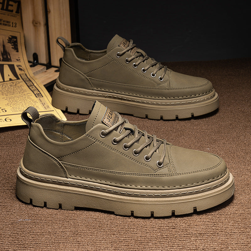 Men's Fashion Platform Comfortable Green British Trendy Sneakers