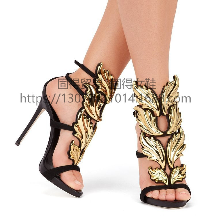 New Women's Runway Leaves Summer Roman Women's Fashion Shoes