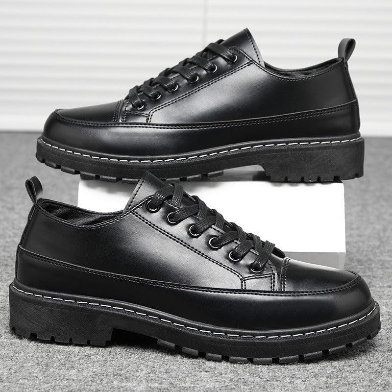 Men's Waterproof Chef Black Korean Martin Casual Shoes