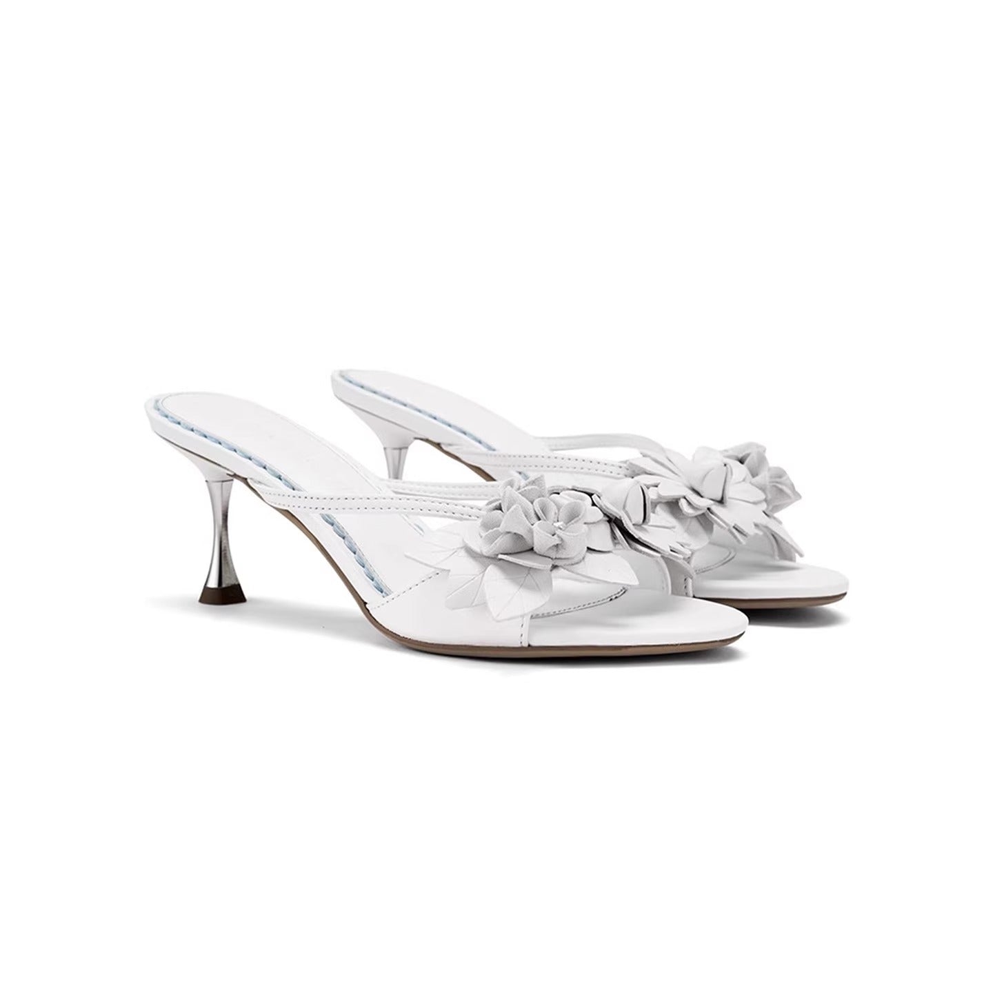 Women's Hair Flower Summer Genuine Open Toe Sexy French Style With Sandals