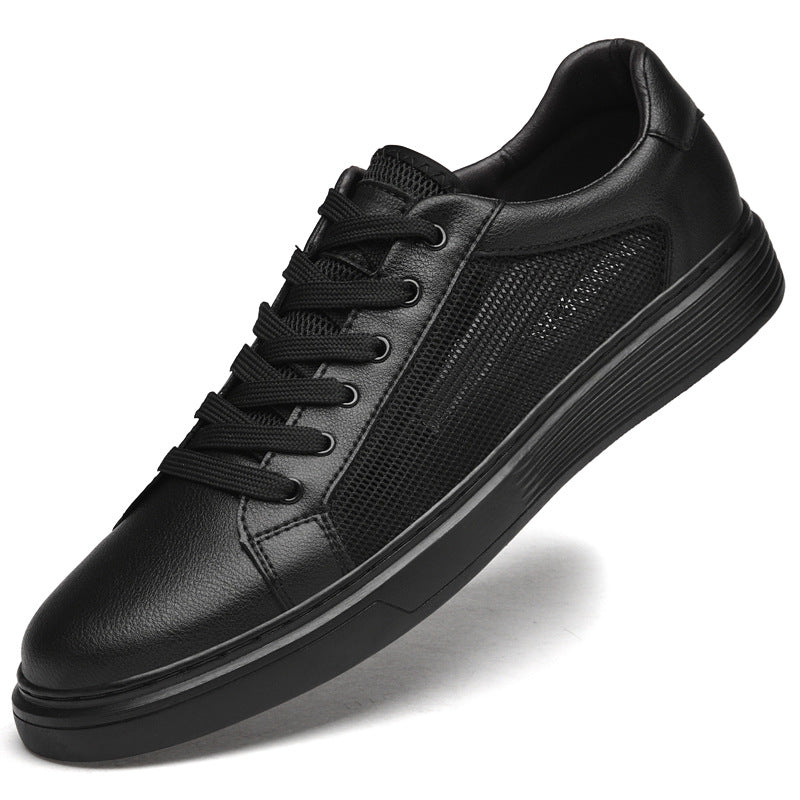 Men's Size Business Comfortable Cowhide Surface Stitching Bottom Durable Men's Board Shoes