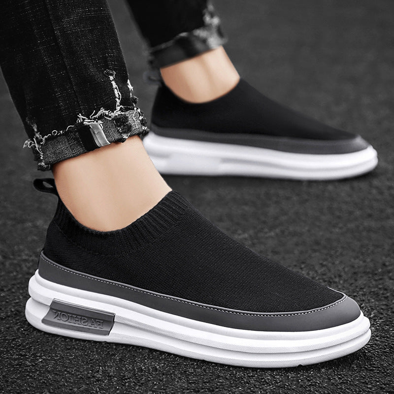 Men's Fly Woven Mesh Breathable One Pedal Board Casual Shoes