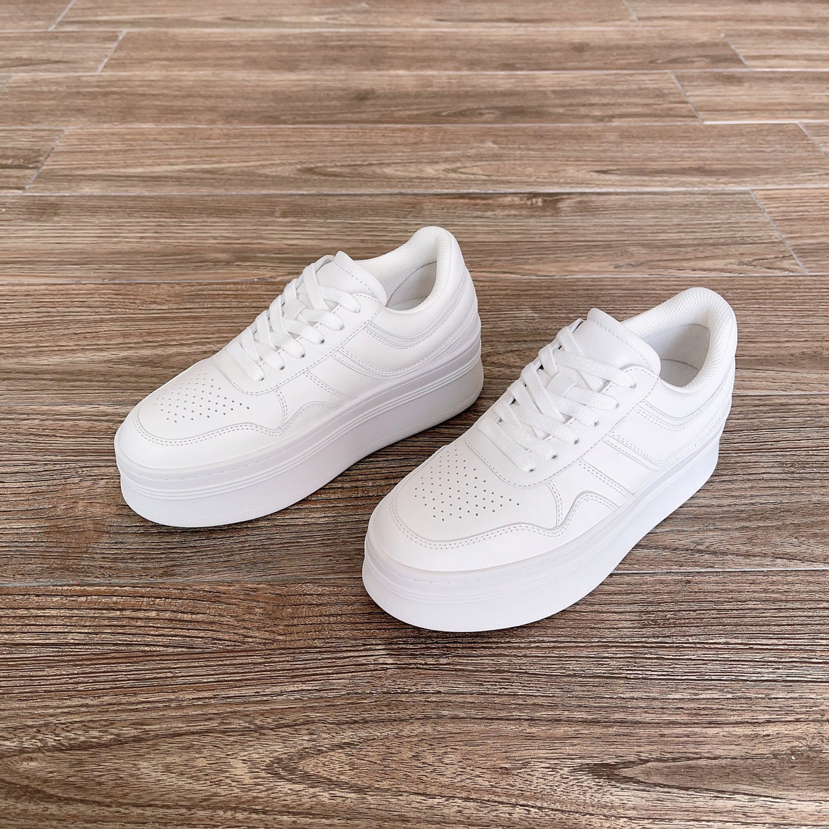Women's Platform White Genuine Elevator Breathable Muffin Versatile Sports Height Women's Casual Shoes