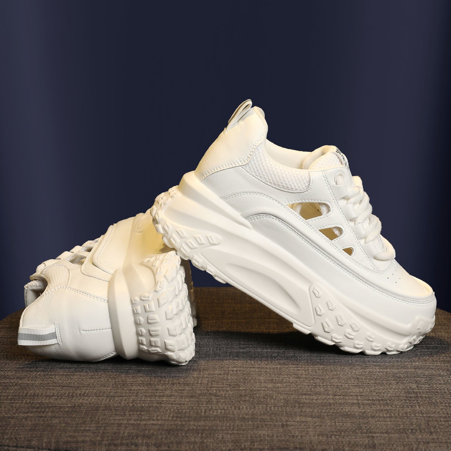 Women's Platform White Breathable Hollowed Color Matching Sandals