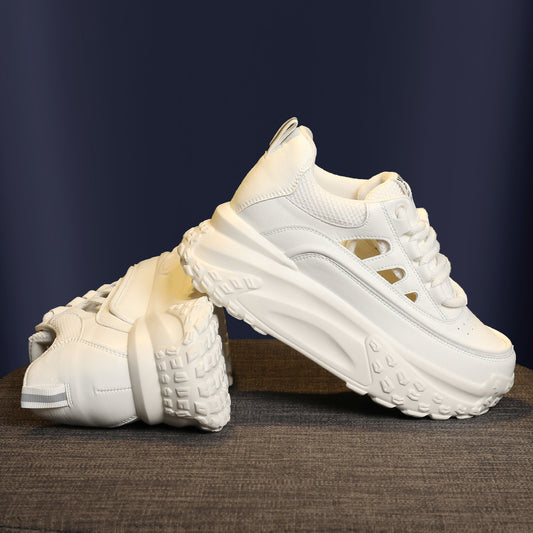 Women's Platform White Breathable Hollowed Color Matching Sandals