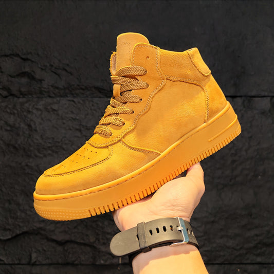 Layer Cowhide Air Force Breathable Platform Sports Height Casual Shoes