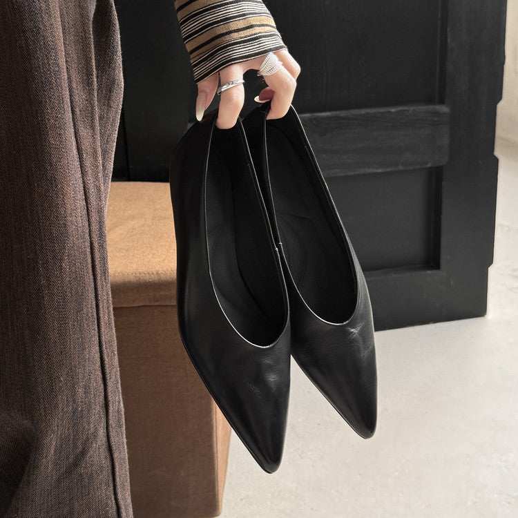 Shallow Mouth Pumps Female Low Early Heels