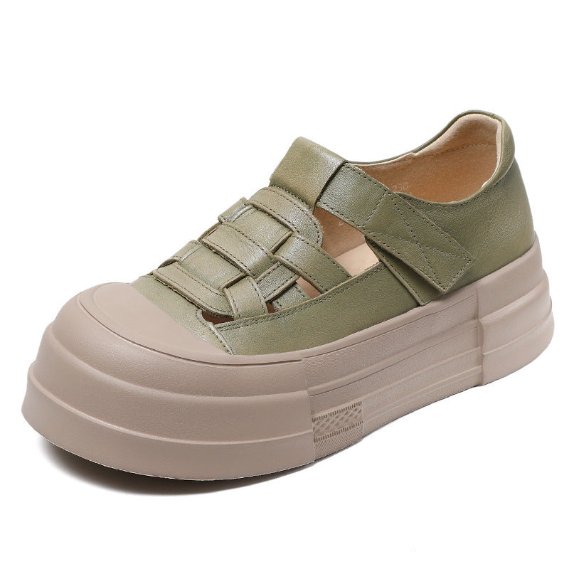 Women's Woven Roman Toe Cap Pitcher Plant Loafers