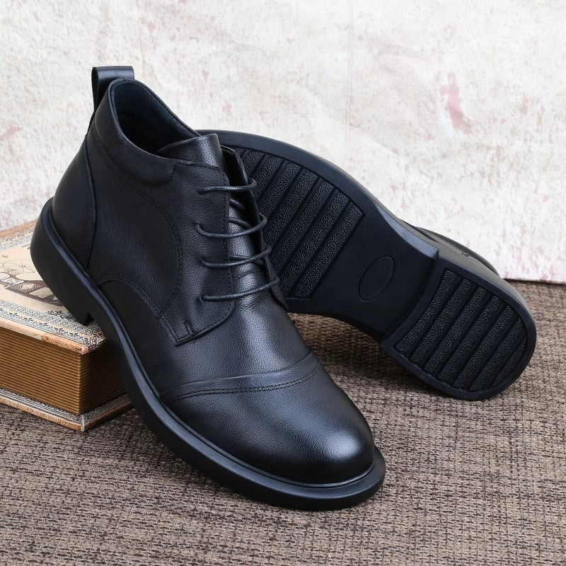 Men's Martin Autumn Genuine Lightweight Business First Leather Shoes
