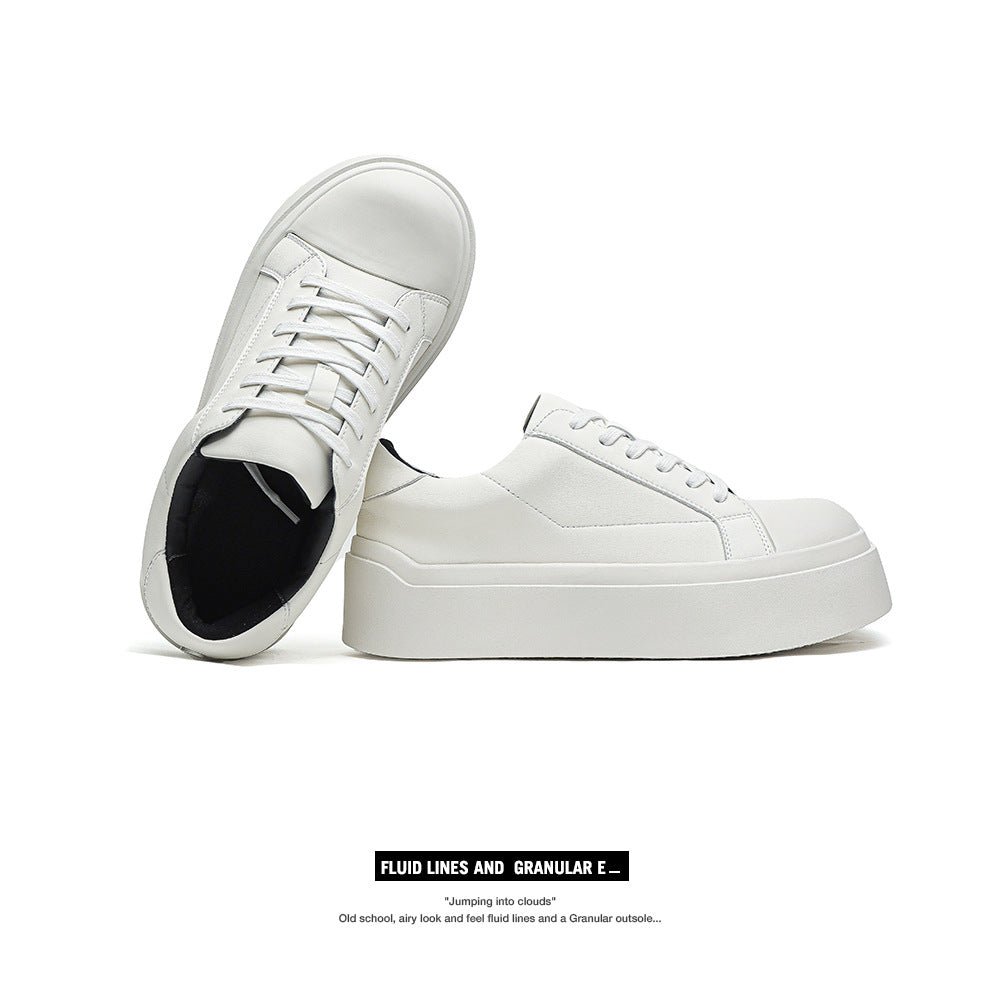 Women's & Men's Round Toe Craft Thickness Increased Fashion Sneakers